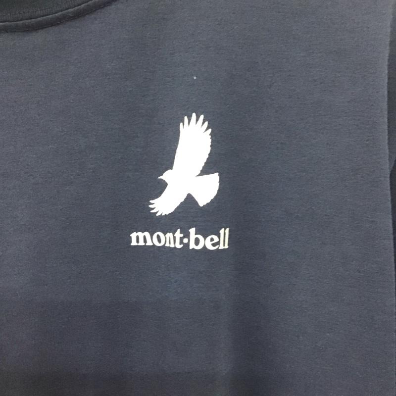 モンベル mont-bell Tシャツ 半袖 1114765 WICT高山のイワヒバリ 半袖カットソー プリントTシャツ M プリント 紺 / ネイビー /  メンズ USED 古着 中古 10133513