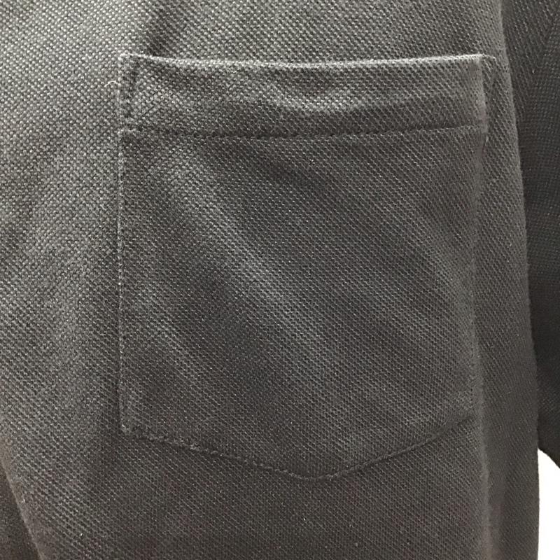 コムサイズム COMME CA ISM シャツ、ブラウス 半袖 47-33IY15 鹿の子 フロントオープンシャツ L 無地 黒 / ブラック /  メンズ USED 古着 中古 10117050