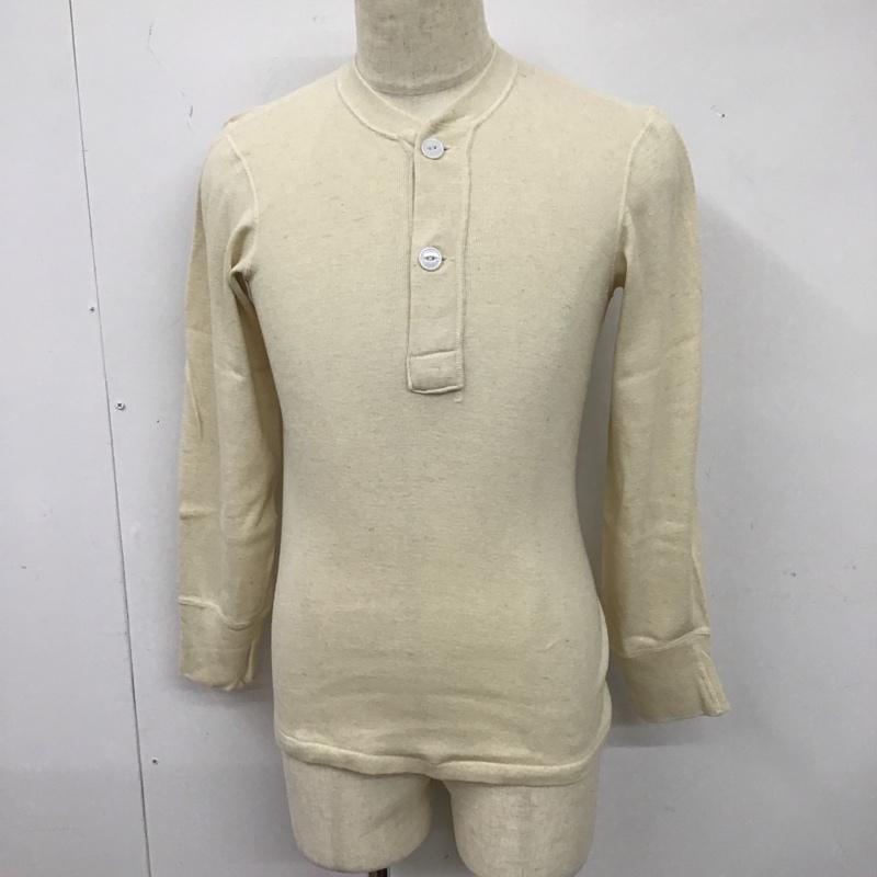 ミリタリー ミリタリー カットソー 長袖 長袖カットソー ヘンリーネックカットソー ミリタリーカットソー 古着 S 無地 ベージュ / ベージュ /  メンズ USED 古着 中古 10115950