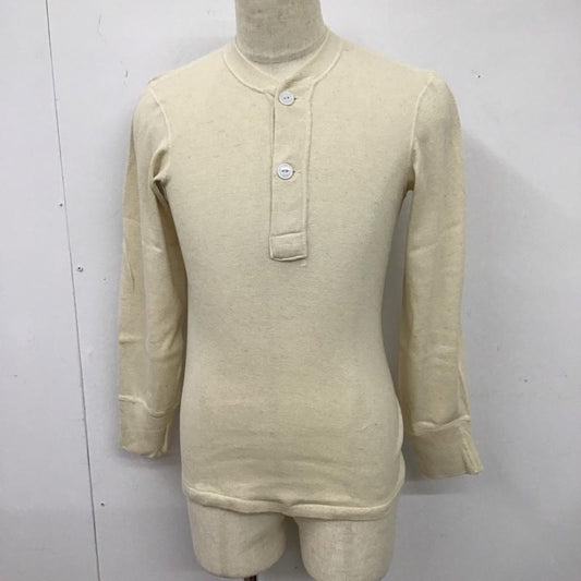 ミリタリー ミリタリー カットソー 長袖 長袖カットソー ヘンリーネックカットソー ミリタリーカットソー 古着 S 無地 ベージュ / ベージュ /  メンズ USED 古着 中古 10115950