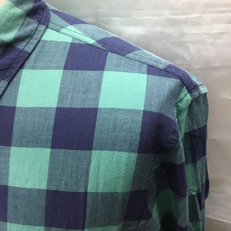 デニム アンド サプライ DENIM & SUPPLY シャツ、ブラウス 長袖 胸ポケット M チェック 緑 / グリーン / X 紺 / ネイビー /  メンズ USED 古着 中古 10117158