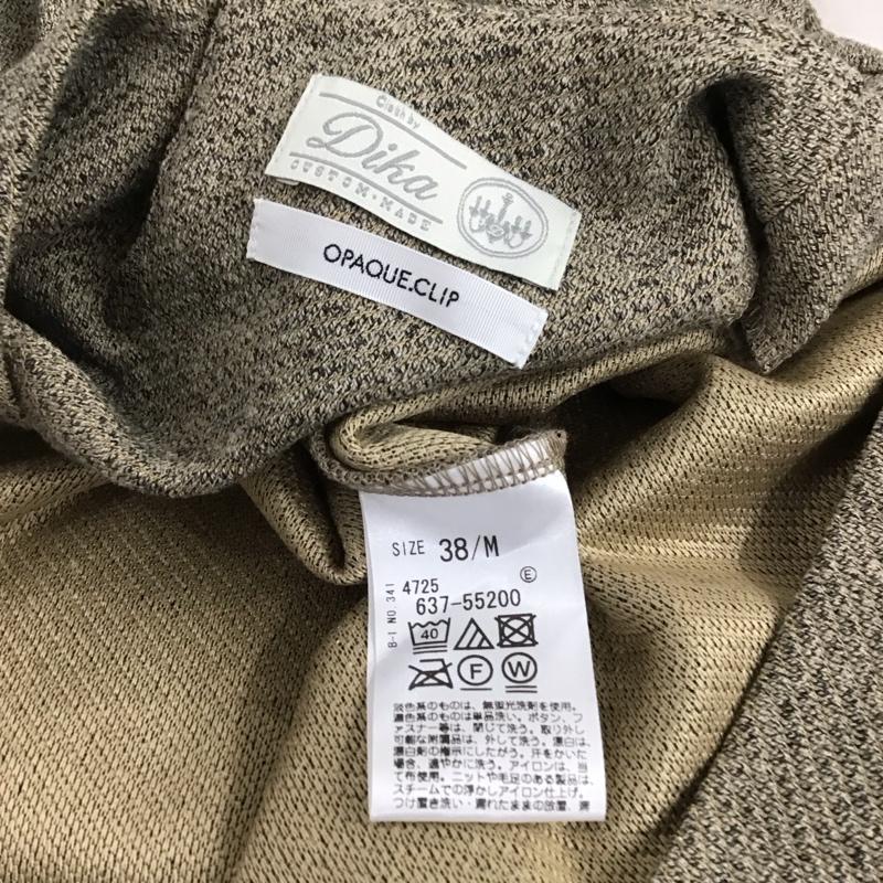 オペークドットクリップ OPAQUE.CLIP ワンピース ロングスカート 637-55200 Dika ツイーディーツイル ウエストタックワンピース 長袖 38 無地 ベージュ / ベージュ /  メンズ USED 古着 中古 10133451