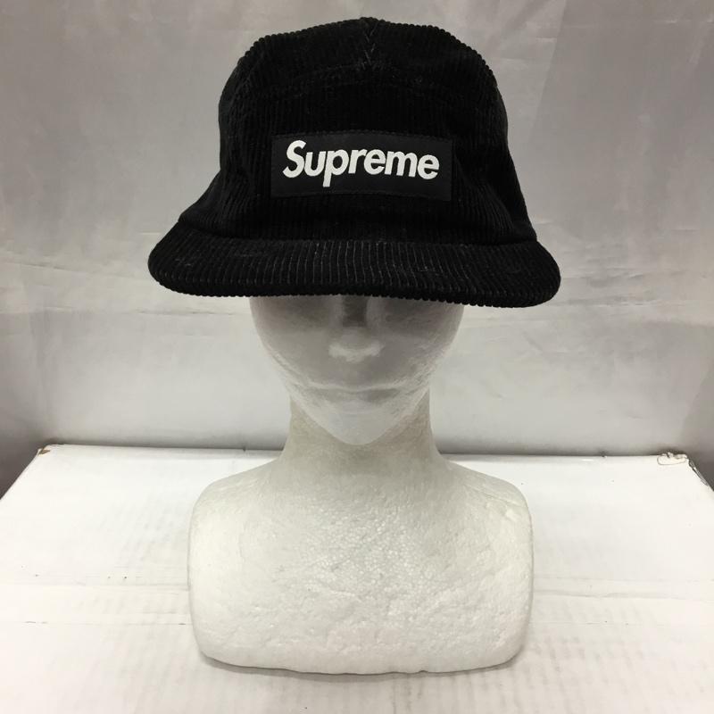 シュプリーム Supreme 帽子 キャップ ボックスロゴ コーデュロイ ロゴ、文字 黒 / ブラック /  メンズ USED 古着 中古 10113979