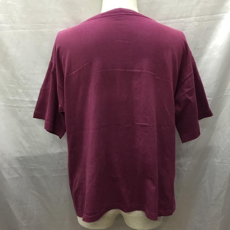 古着 USED Tシャツ 半袖 半袖カットソー プリントTシャツ クルーネックカットソー 古着 L プリント えんじ / ワインレッド /  メンズ USED 古着 中古 10122927