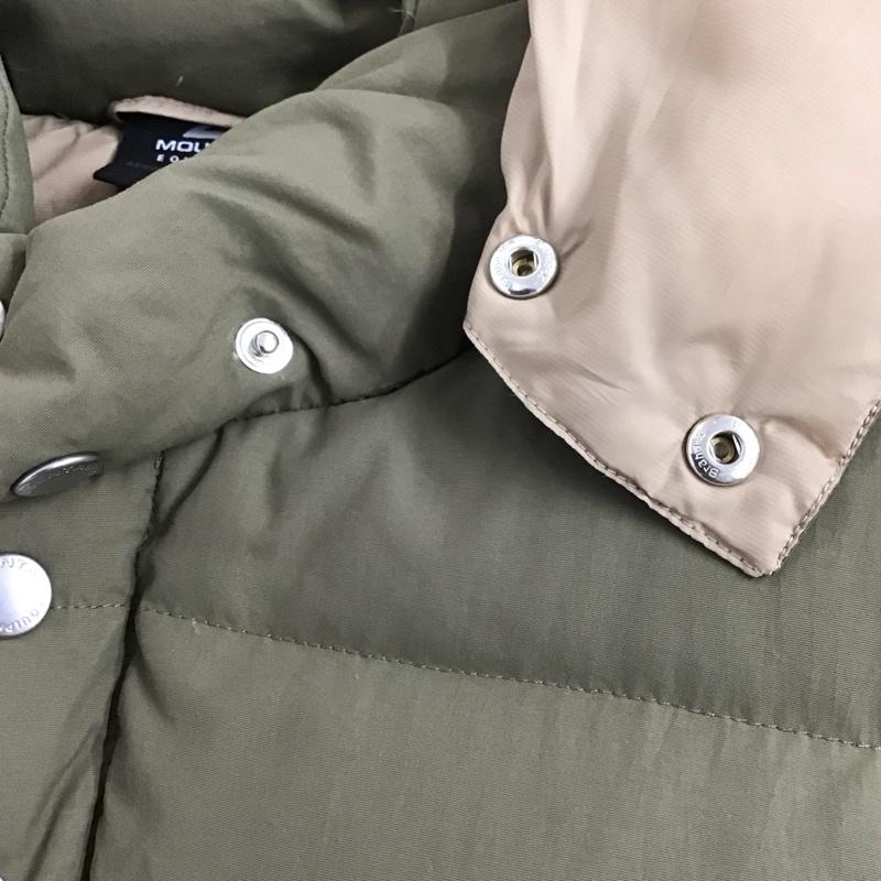 マウンテンイクイップメント MOUNTAIN EQUIPMENT ベスト ベスト ダウンベスト ノースリーブ 前ボタン ジップアップベスト L ロゴ、文字 カーキ / カーキ /  メンズ USED 古着 中古 10131551
