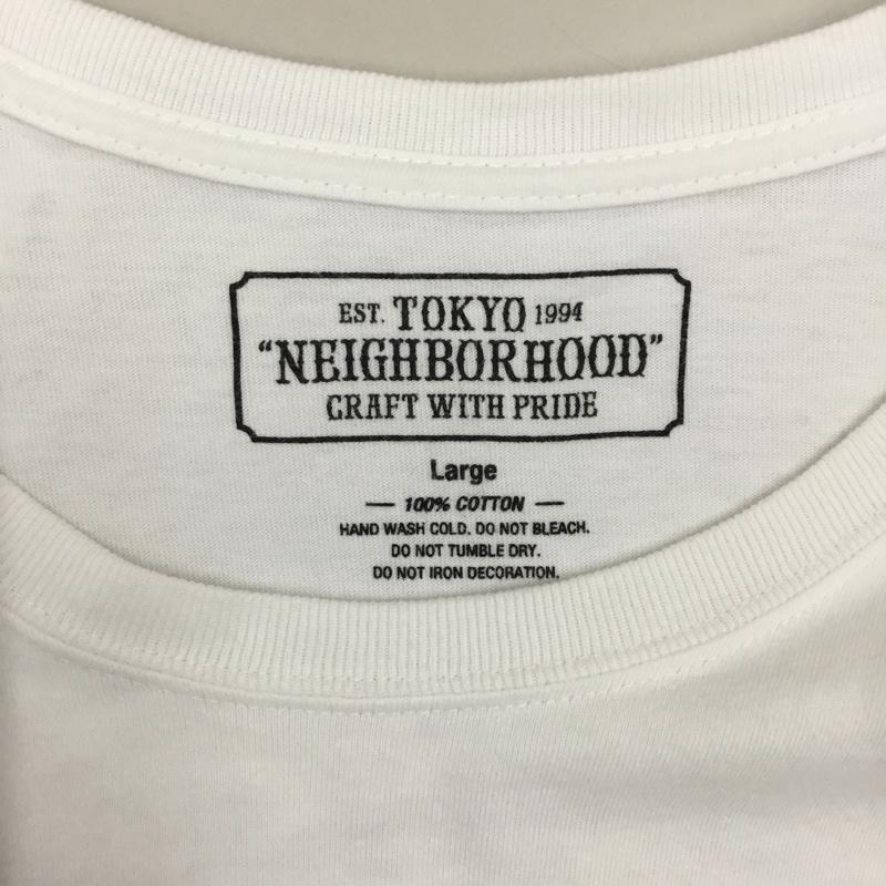 ネイバーフッド NEIGHBORHOOD カットソー 長袖 長袖カットソー クルーネックカットソー ロングスリーブカットソー プリントTシャツ L ロゴ、文字 白 / ホワイト /  メンズ USED 古着 中古 10117527