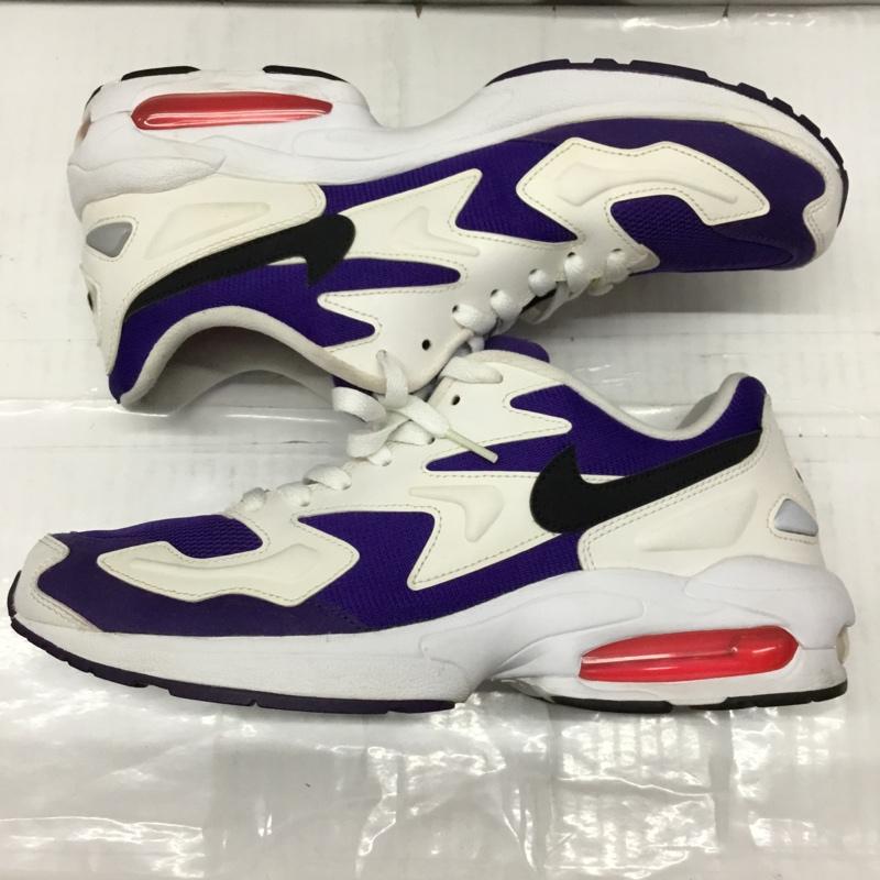 ナイキ NIKE スニーカー スニーカー AO1741-103 AIR MAX 2 LIGHT 28.5cm 28.5cm ロゴ、文字 白 / ホワイト / X 紫 / パープル / X 黒 / ブラック /  メンズ USED 古着 中古 10107870