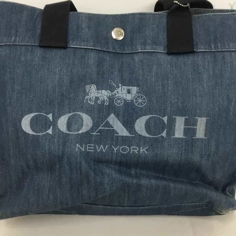 コーチ COACH トートバッグ トートバッグ F67415 デニム ロゴ、文字 青 / ブルー /  レディース USED 古着 中古 10133827