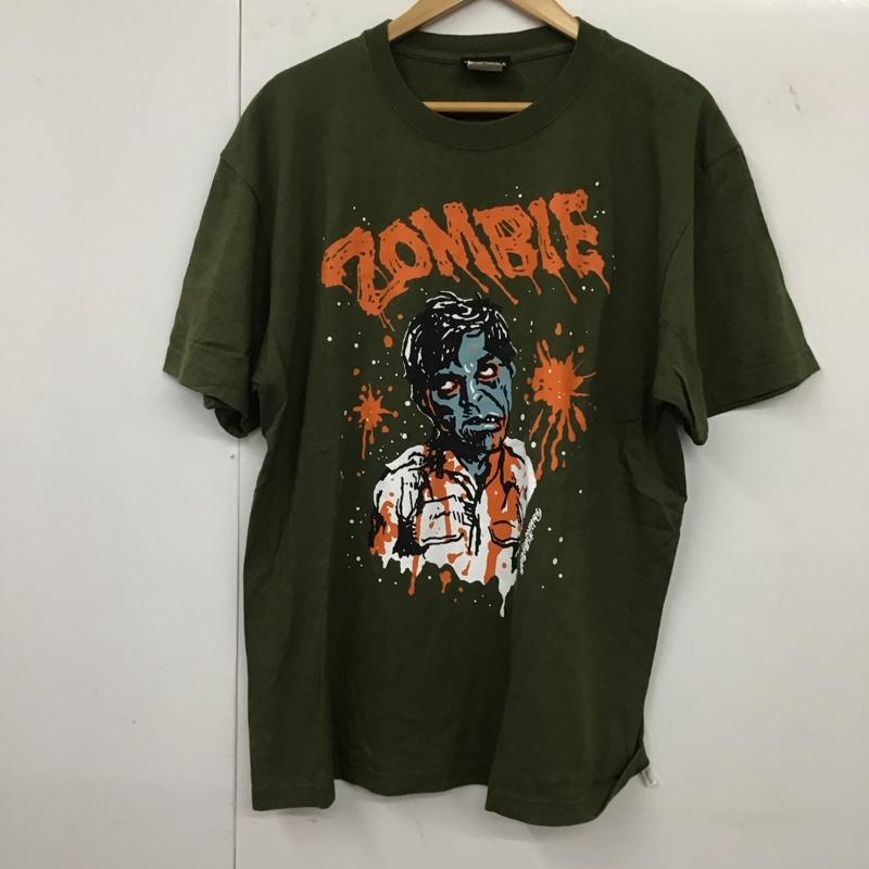 エロスティカ EROSTiKA Tシャツ 半袖 半袖カットソー プリントTシャツ クルーネックカットソー XL プリント カーキ / カーキ /  メンズ USED 古着 中古 10134652