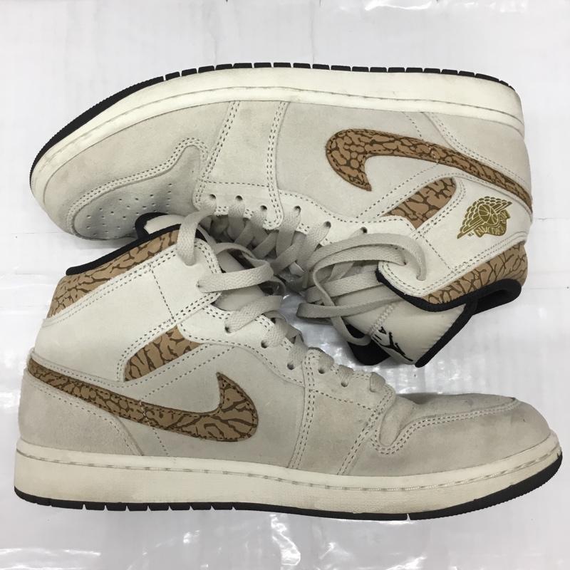 ナイキ NIKE スニーカー スニーカー DZ4129-102 AIR JORDAN 1 MID SE 28cm 28.0cm ロゴ、文字 ベージュ / ベージュ / X 茶 / ブラウン /  メンズ USED 古着 中古 10117595