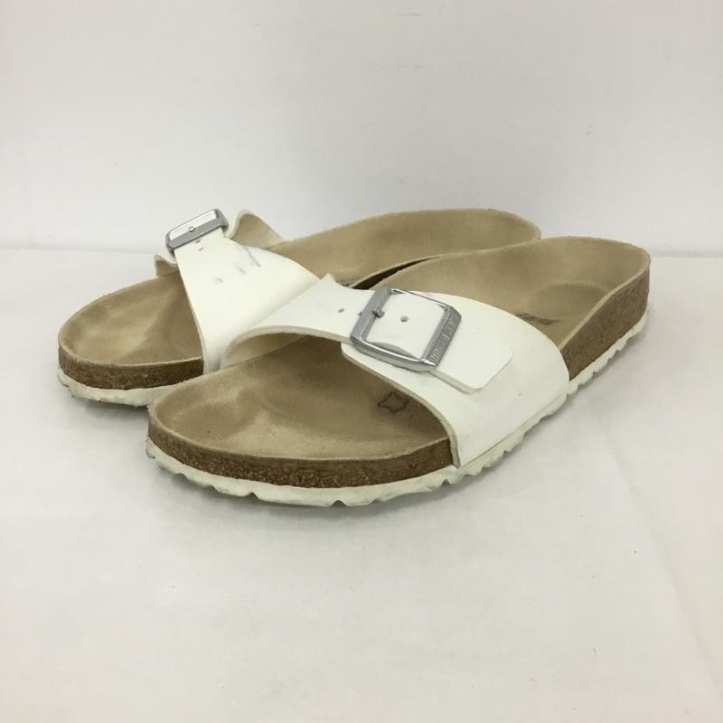 ビルケンシュトック BIRKENSTOCK サンダル サンダル MADRID 24 37 24.0cm ロゴ、文字 白 / ホワイト /  レディース USED 古着 中古 10124372