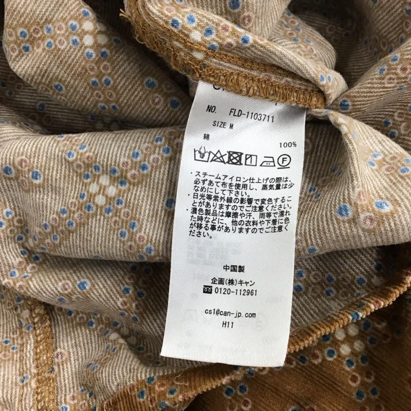 エヘカソポ ehka sopo ワンピース ロングスカート 1103711 長袖 コーデュロイ M 総柄 茶 / ブラウン /  レディース USED 古着 中古 10114755