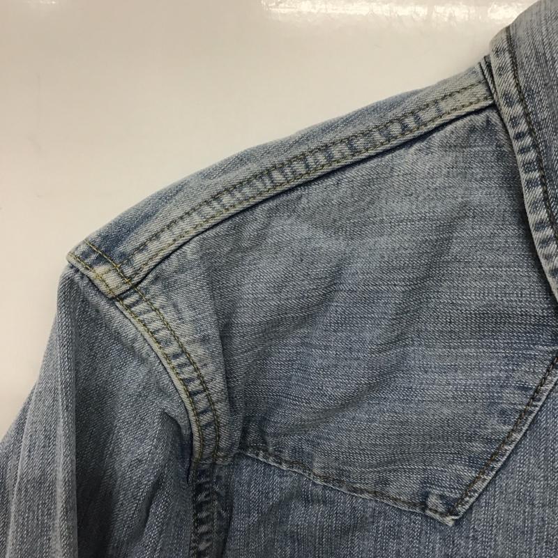 ラングラー Wrangler シャツ、ブラウス 長袖 長袖シャツ 無地シャツ カラーシャツ デニムシャツ 復刻 XXL 無地 インディゴ / インディゴ /  メンズ USED 古着 中古 10143177