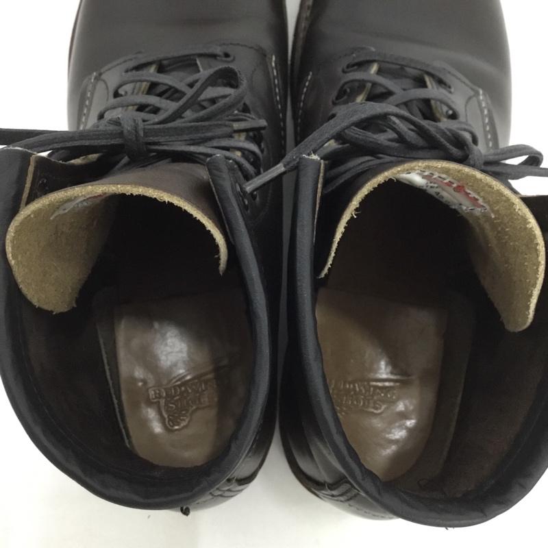 レッドウィング RED WING ブーツ ショートブーツ 9023 BECKMAN ベックマン USA9D 27cm 27.0cm 無地 ダークブラウン / ダークブラウン /  メンズ USED 古着 中古 10149476