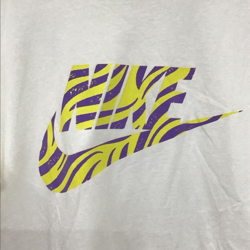 ナイキ NIKE Tシャツ 半袖 半袖カットソー プリントTシャツ クルーネックカットソー M ロゴ、文字 白 / ホワイト /  メンズ USED 古着 中古 10150136