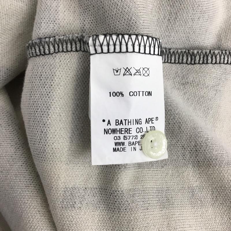 アベイシングエイプ A BATHING APE ポロシャツ 半袖 チェック S ワンポイント 灰 / グレー / X 白 / ホワイト /  レディース USED 古着 中古 10138688