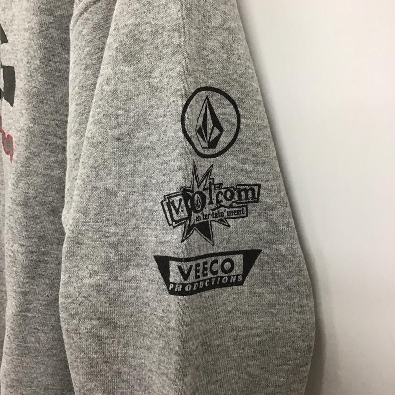 ボルコム VOLCOM トレーナー 長袖 長袖トレーナー スウェット クルーネック プルオーバー 90S 旧タグ M ロゴ、文字 灰 / グレー /  メンズ USED 古着 中古 10131975