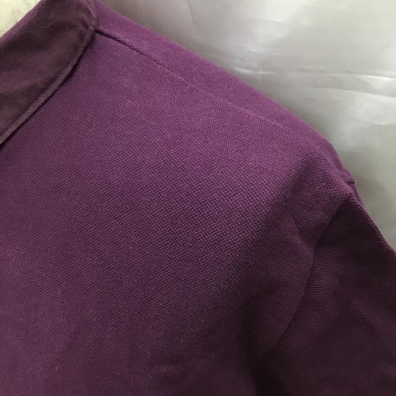 ジュンハシモト junhashimoto ポロシャツ 半袖 nuc41tt0103fc JUNHASHIMOTO×nanouniverse 半袖ポロシャツ 半袖カットソー XL 無地 紫 / パープル /  メンズ USED 古着 中古 10114578