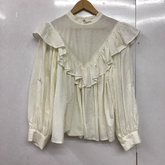 ローリーズファーム LOWRYS FARM シャツ、ブラウス 長袖 FREE 無地 白 / ホワイト /  レディース USED 古着 中古 10144248