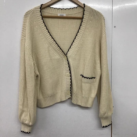 ローリーズファーム LOWRYS FARM カーディガン 長袖 FREE 無地 オフホワイト / オフホワイト /  レディース USED 古着 中古 10141236