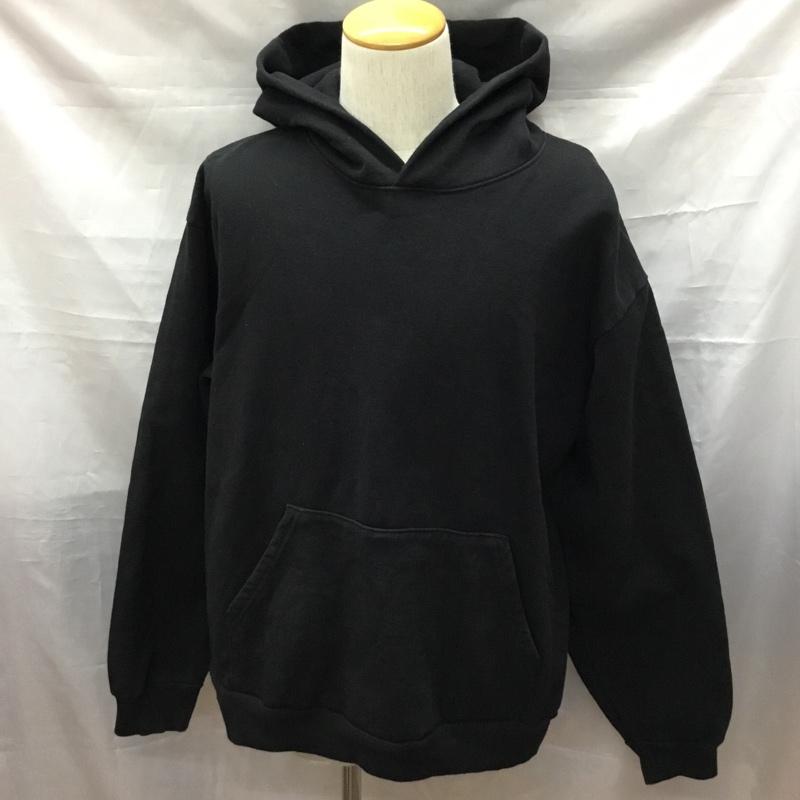 ロサンゼルスアパレル LOS ANGELES APPAREL パーカー 長袖 裏起毛 プルオーバー スウェット L 無地 黒 / ブラック /  メンズ USED 古着 中古 10117201