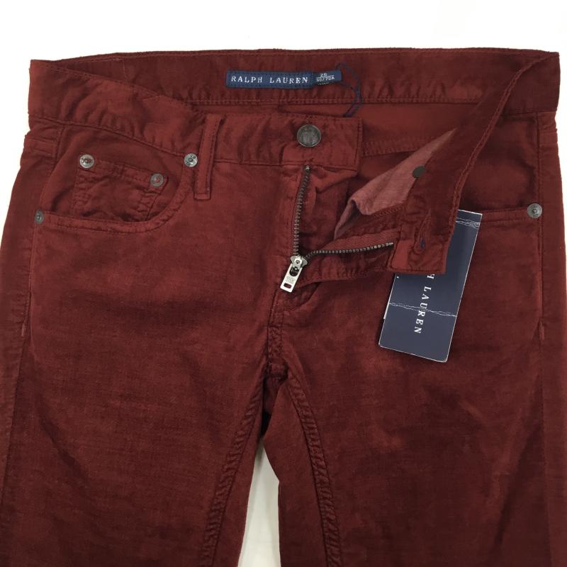 ポロラルフローレン POLO RALPH LAUREN パンツ ワークパンツ、ペインターパンツ ベロアパンツ 26インチ 無地 赤 / レッド /  レディース USED 古着 中古 10139680