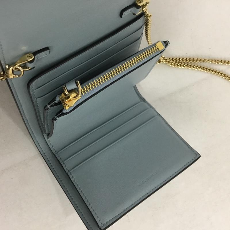 ヴァレンティノ VALENTINO 財布 コンパクト財布 ミニ財布 ショルダー 2WAY ワンポイント 水色 / ライトブルー /  レディース USED 古着 中古 10142113