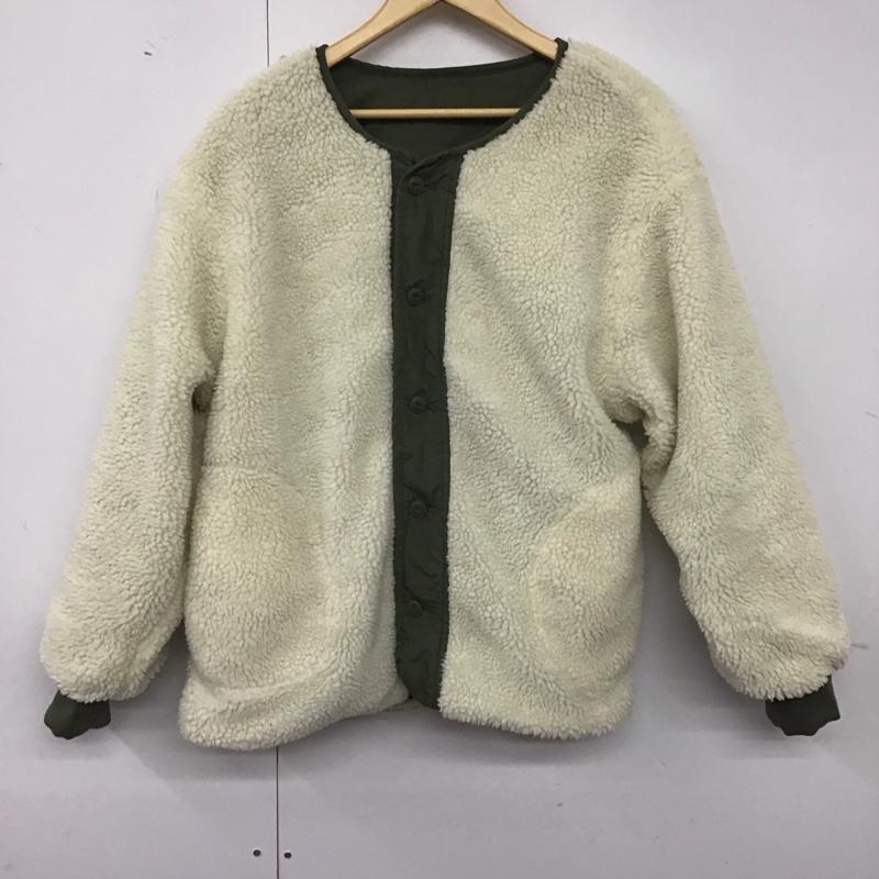 アングリッド Ungrid ジャケット、上着 ジャンパー、ブルゾン 111950207001-01 キルティングジャケット ボアジャケット リバーシブル FREE 無地 白 / ホワイト / X カーキ / カーキ /  レディース USED 古着 中古 10141637