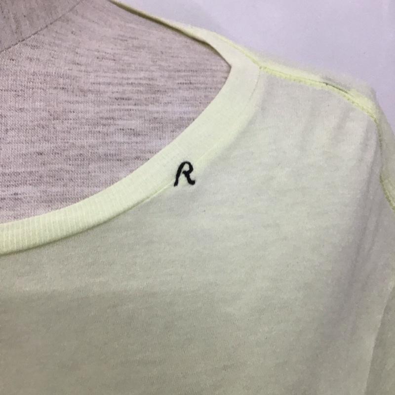 リプレイ REPLAY Tシャツ 半袖 クルーネック L ロゴ、文字 黄 / イエロー /  メンズ USED 古着 中古 10106937