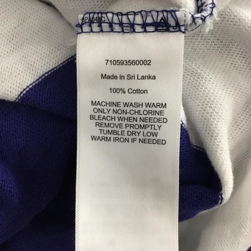 ポロラルフローレン POLO RALPH LAUREN ポロシャツ 長袖 長袖ポロシャツ 長袖カットソー カラーシャツ XS ボーダー柄 白 / ホワイト / X 青 / ブルー /  メンズ USED 古着 中古 10150884