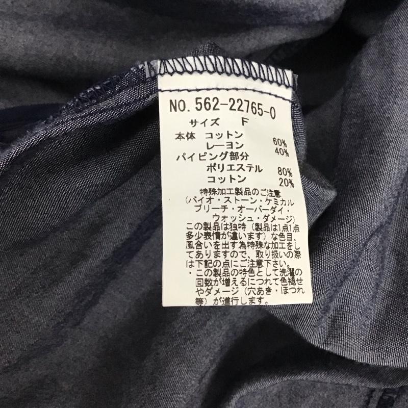 ミスティウーマン mysty woman ジャケット、上着 ジャケット、ブレザー デニムジャケット Gジャン アウター カジュアルジャケット FREE 無地 インディゴ / インディゴ /  レディース USED 古着 中古 10129743