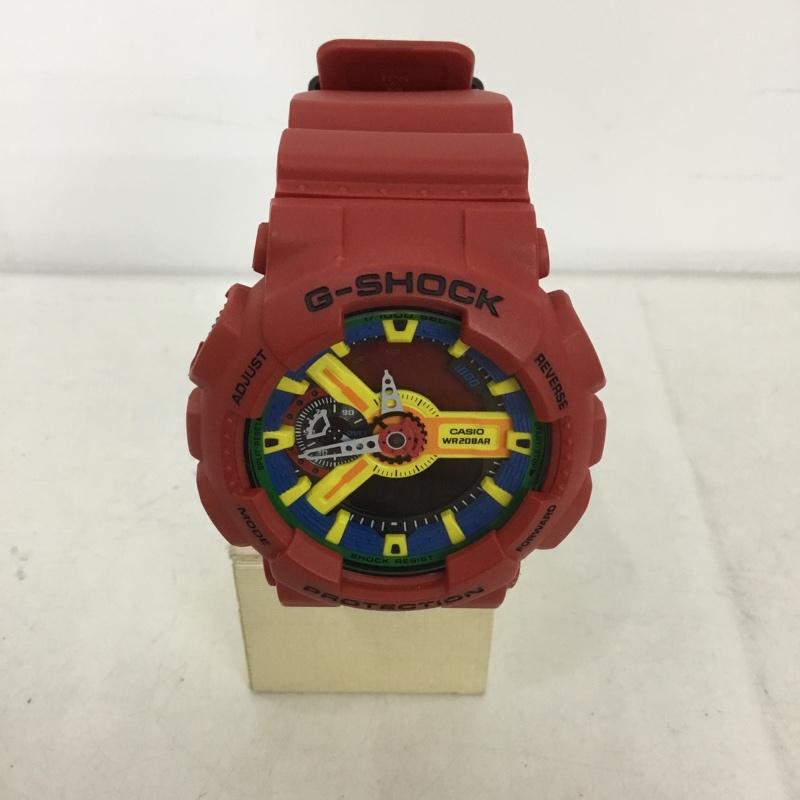 ジーショック G-SHOCK 腕時計 デジタル GA-110FC アナデジ ロゴ、文字 赤 / レッド /  メンズ USED 古着 中古 10140617