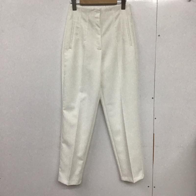 ザラ ZARA パンツ スラックス スラックスパンツ ワイドパンツ センタータックパンツ S 無地 白 / ホワイト /  レディース USED 古着 中古 10132664