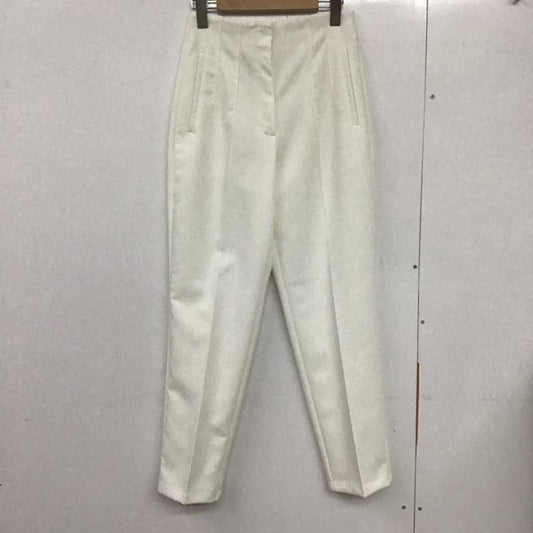 ザラ ZARA パンツ スラックス スラックスパンツ ワイドパンツ センタータックパンツ S 無地 白 / ホワイト /  レディース USED 古着 中古 10132664