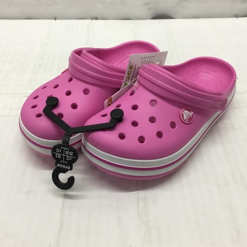 クロックス crocs シューズ シューズ crocband clog k 18.5cm 18.5cm 無地 桃 / ピンク /  ガールズ USED 古着 中古 10122295