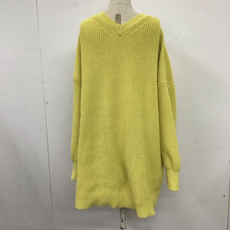 スタディオクリップ studio CLIP カーディガン 長袖 SC232409-1 Vネック FREE 無地 黄 / イエロー /  レディース USED 古着 中古 10119370
