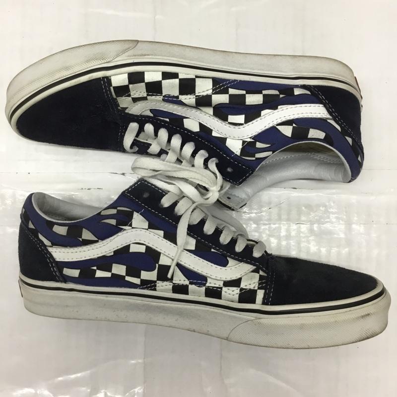 バンズ VANS スニーカー スニーカー 500714 OLD SKOOL 27cm 27.0cm チェック 紺 / ネイビー / X 白 / ホワイト /  メンズ USED 古着 中古 10113952