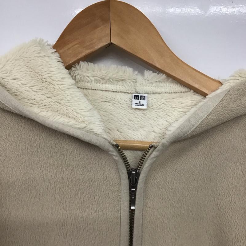 ユニクロ UNIQLO コート コート一般 241-400185 ボアフリースコート ジップアップジャケット アウター S 無地 ベージュ / ベージュ /  レディース USED 古着 中古 10143746