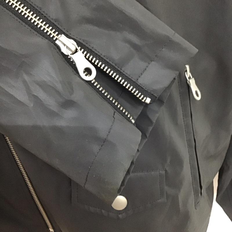 ノーアイディ NO ID. ジャケット、上着 ジャンパー、ブルゾン 445006-970B ナイロンジャケット ジップアップジャケット アウター 無地 黒 / ブラック /  メンズ USED 古着 中古 10110434
