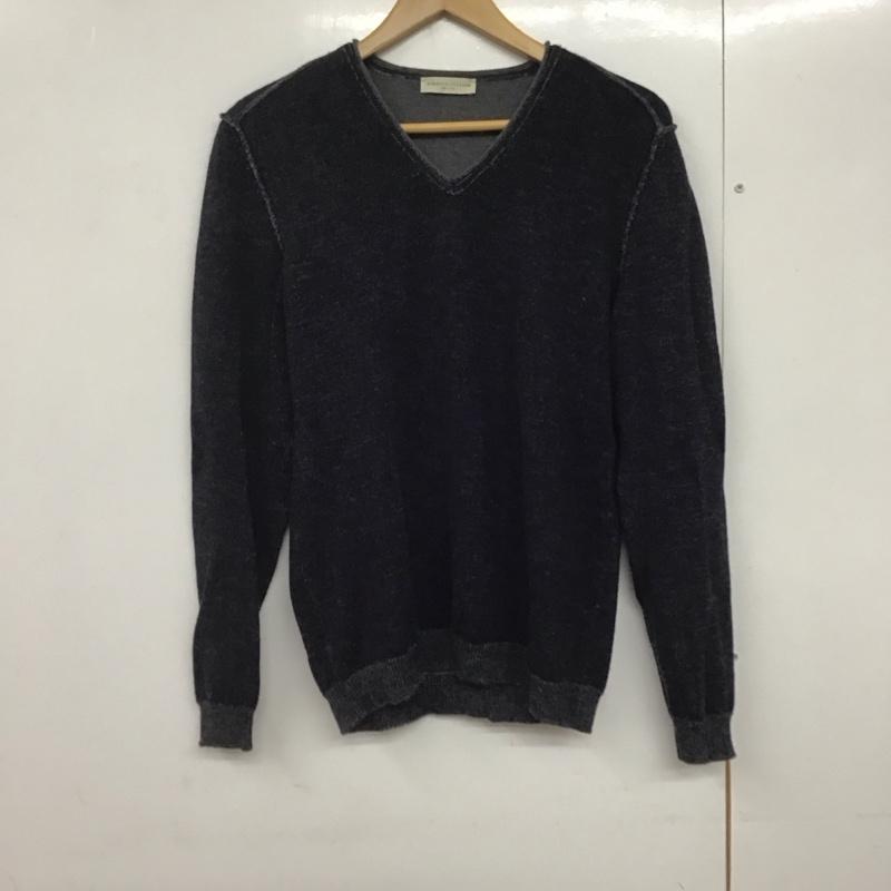 ロベルトコリーナ ROBERTO COLLINA ニット、セーター 長袖 長袖ニットカットソー Vネック セーター 無地 インディゴ / インディゴ /  メンズ USED 古着 中古 10140974