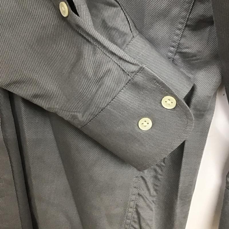 アクアスキュータム Aquascutum シャツ、ブラウス 長袖 長袖シャツ 無地シャツ カラーシャツ ロゴ、文字 灰 / グレー /  メンズ USED 古着 中古 10131133