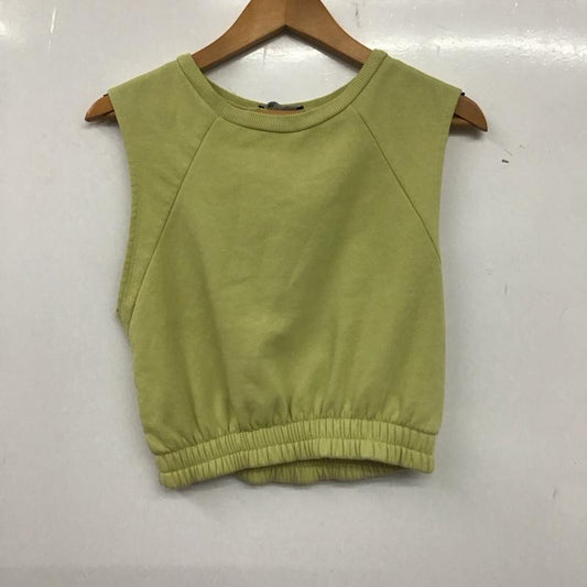 ザラ ZARA ベスト ベスト S 無地 黄緑 / イエローグリーン /  レディース USED 古着 中古 10139775
