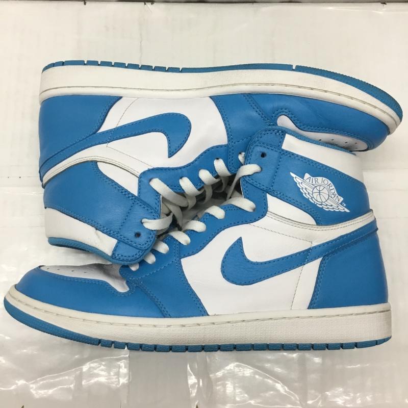 ナイキ NIKE スニーカー スニーカー 555088-117 AIR JORDAN 1 RETRO HIGH OG 29cm 29.0cm ロゴ、文字 白 / ホワイト / X 水色 / ライトブルー /  メンズ USED 古着 中古 10119890