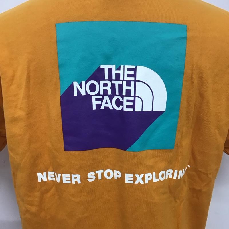 ザノースフェイス THE NORTH FACE Tシャツ 半袖 nt32010 半袖カットソー プリントTシャツ クルーネックカットソー M ロゴ、文字 橙 / オレンジ /  メンズ USED 古着 中古 10123999