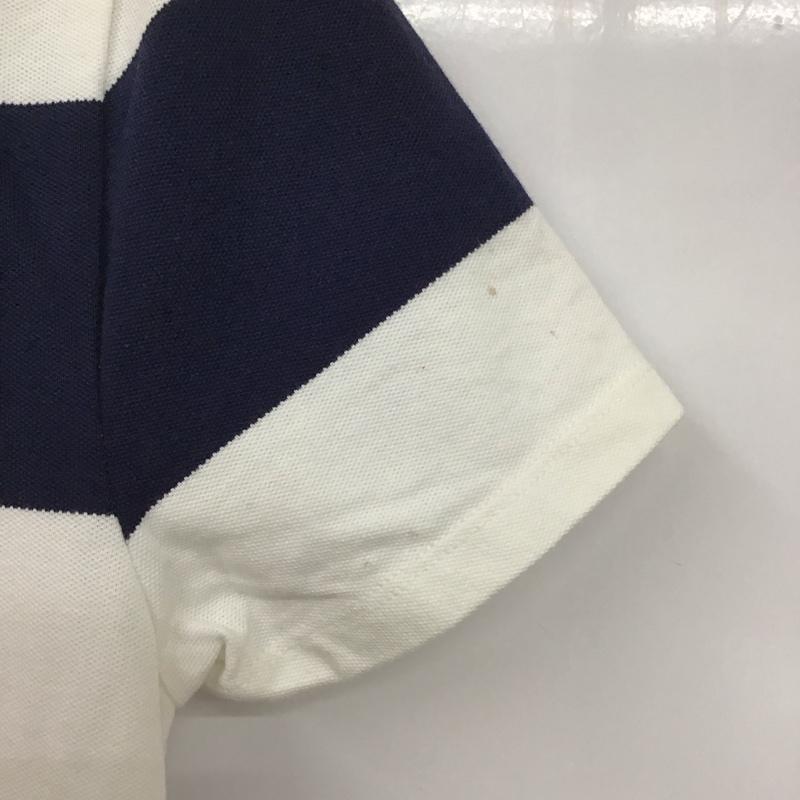 トミーヒルフィガー TOMMY HILFIGER ワンピース ミニスカート ポロ M ボーダー柄 X ロゴ、文字 白 / ホワイト / X 紺 / ネイビー /  レディース USED 古着 中古 10131504