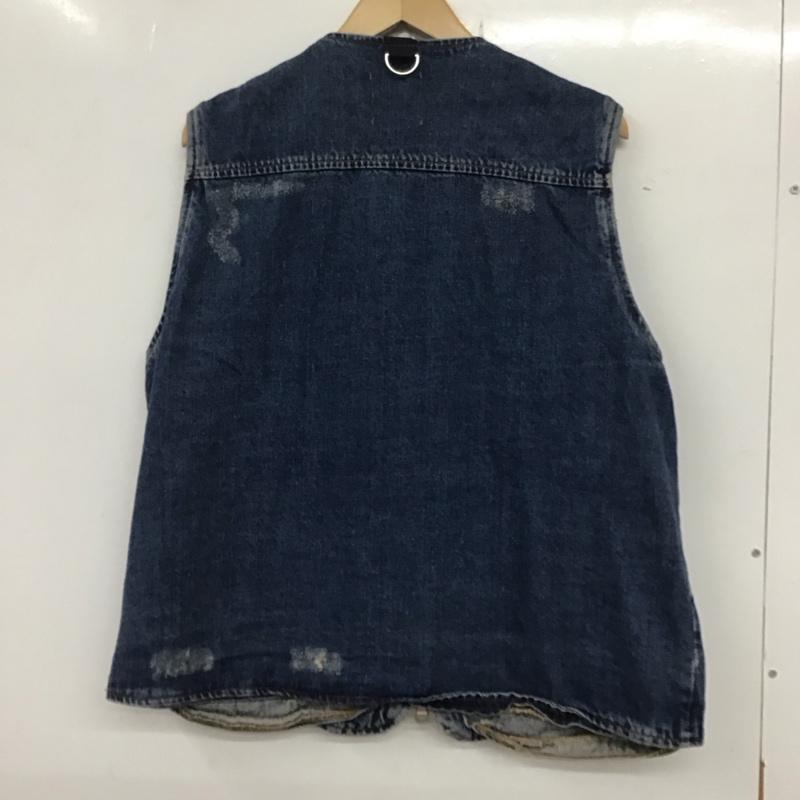 ザラ ZARA ベスト ベスト 2553/240/400 デニムベスト L 無地 インディゴ / インディゴ /  レディース USED 古着 中古 10133630