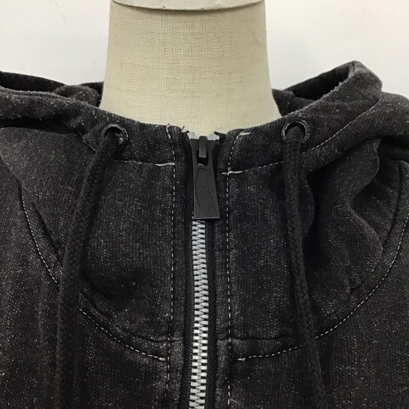ボルコム VOLCOM パーカー 長袖 長袖パーカー フード付きパーカー ジップアップパーカー M ロゴ、文字 黒 / ブラック /  レディース USED 古着 中古 10114899