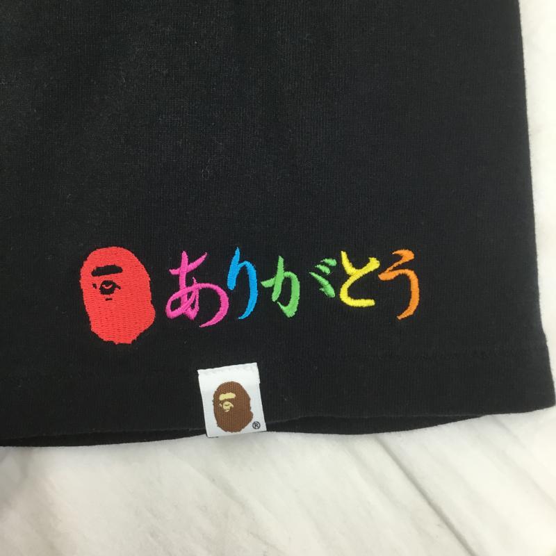 アベイシングエイプ A BATHING APE Tシャツ 半袖 L プリント 黒 / ブラック /  メンズ USED 古着 中古 10110113