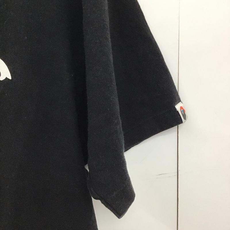 ベイプ BAPE Tシャツ 半袖 半袖カットソー プリントTシャツ クルーネックカットソー L プリント 黒 / ブラック /  メンズ USED 古着 中古 10147326