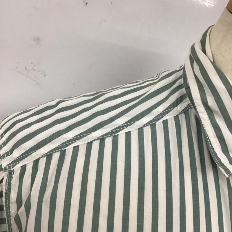 古着 USED シャツ、ブラウス 半袖 バドワイザー　Budweiser M ストライプ 白 / ホワイト / X カーキ / カーキ /  メンズ USED 古着 中古 10117466